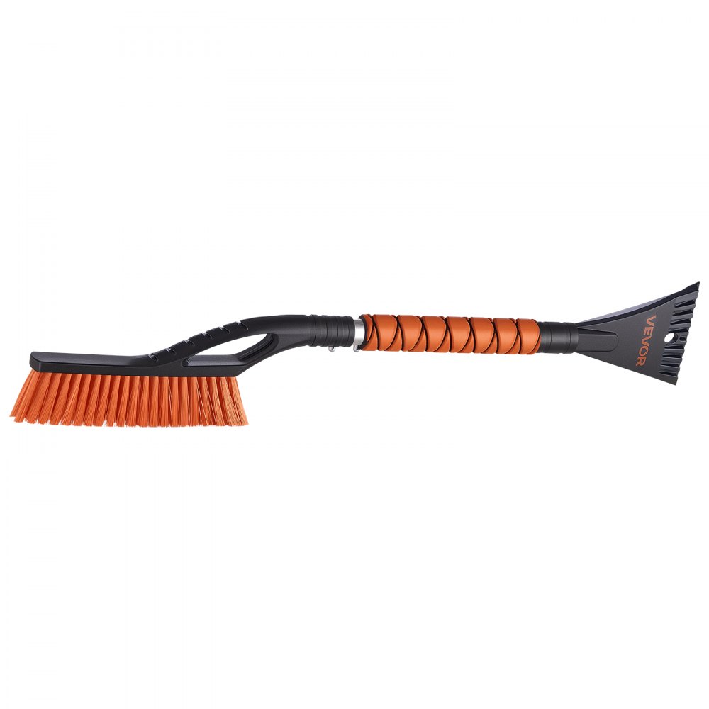 VEVOR Snow Brush and Ice Scrapers for Car Windshield, 27-inch Aluminum Snow Scraper Removal Tool with Foam Grip & Scratch-Free Bristles, Detachable and Easy-to-Carry for Cars, Trucks, SUVs, RVs