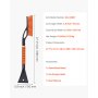 VEVOR Snow Brush and Ice Scrapers for Car Windshield, 27-inch Aluminum Snow Scraper Removal Tool with Foam Grip & Scratch-Free Bristles, Detachable and Easy-to-Carry for Cars, Trucks, SUVs, RVs
