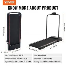 Cinta de correr debajo del escritorio con barra de agarre para el hogar y la oficina VEVOR Walking Pad