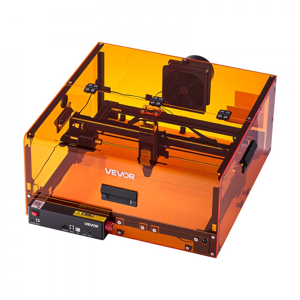 VEVOR Laser Engraver Machine 10W Fully Enclosed Laser Cutter Safety Class 1, for Pine Wood Acrylic, 305 mm x 310 mm Work Area, 36000 mm/min, 0.06 mm Fine Engraving Spot, Supports USB WiFi Connection