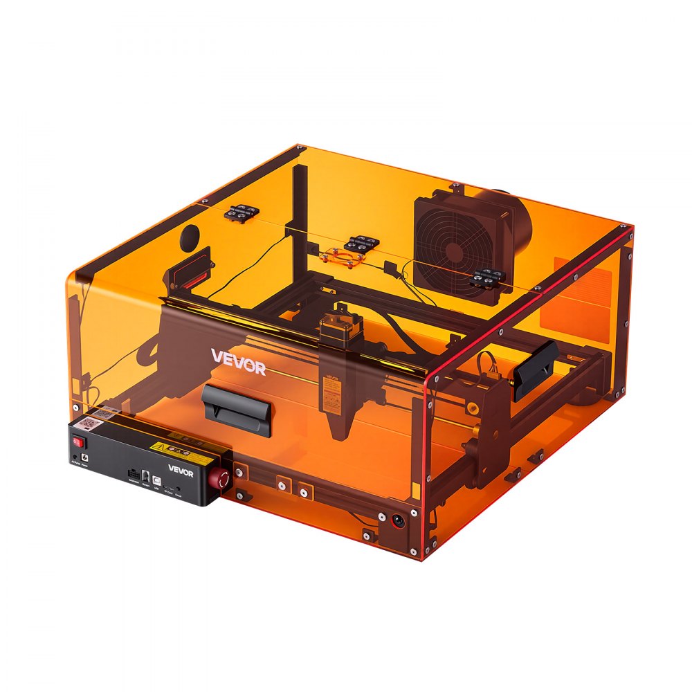 VEVOR Laser Engraver Machine 10W Fully Enclosed Laser Cutter Safety Class 1, for Pine Wood Acrylic, 305 mm x 310 mm Work Area, 36000 mm/min, 0.06 mm Fine Engraving Spot, Supports USB WiFi Connection