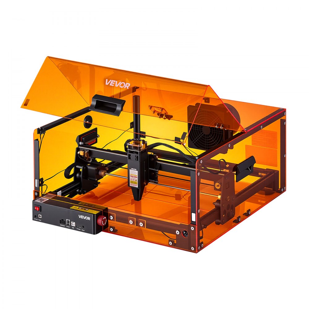 VEVOR Laser Engraver Machine 10W Fully Enclosed Laser Cutter Safety Class 1, for Pine Wood Acrylic, 305 mm x 310 mm Work Area, 36000 mm/min, 0.06 mm Fine Engraving Spot, Supports USB WiFi Connection