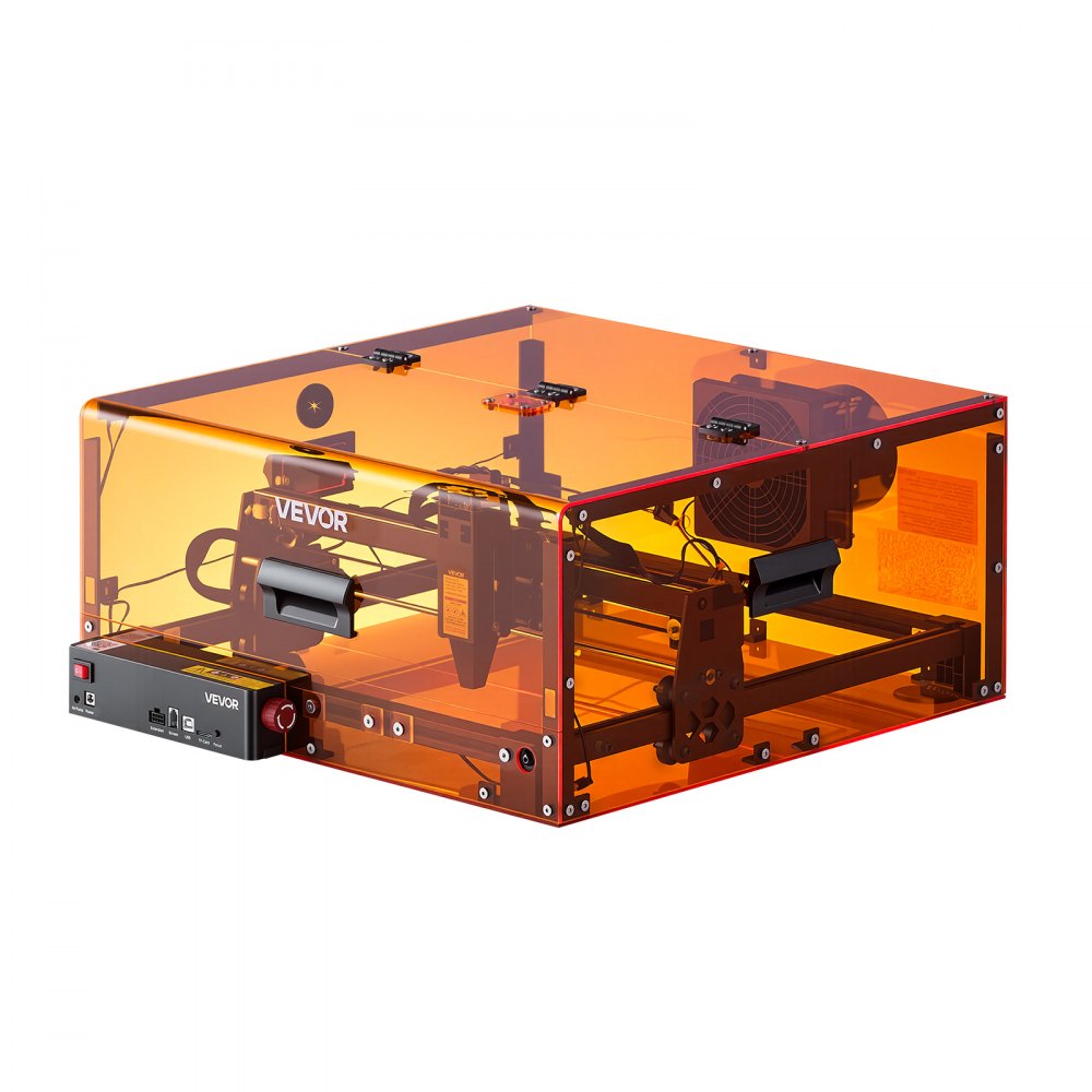 VEVOR Laser Engraver Machine 10W Fully Enclosed Laser Cutter Safety Class 1, for Pine Wood Acrylic, 305 mm x 310 mm Work Area, 36000 mm/min, 0.06 mm Fine Engraving Spot, Supports USB WiFi Connection