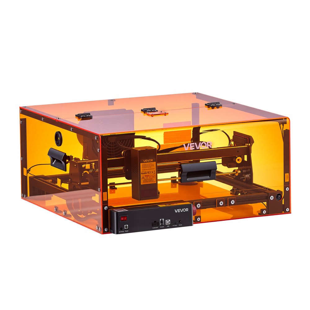 VEVOR Laser Engraver Machine 20W Fully Enclosed Laser Cutter Safety Class 1, for Pine Wood Black Acrylic, 305 x 305 mm Work Area, 36000 mm/min, 0.08 x 0.1 mm Fine Engraving Spot, USB WiFi Connection
