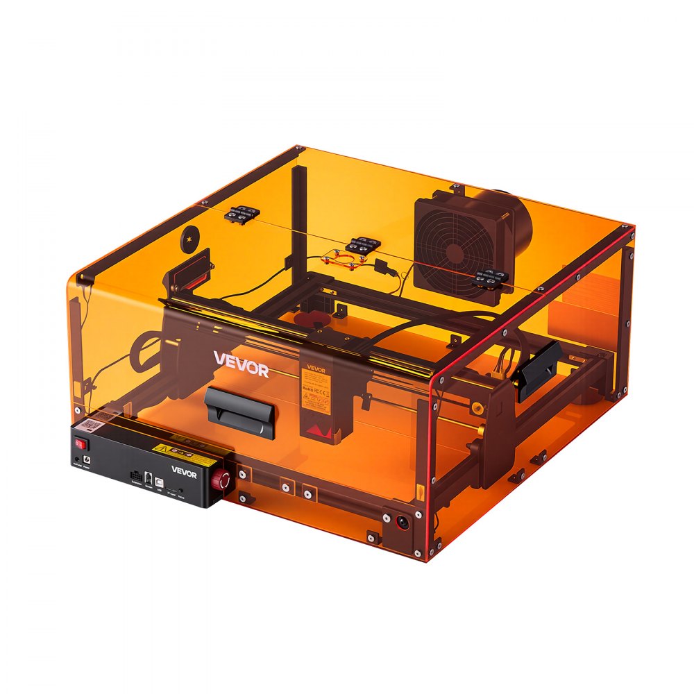 VEVOR Laser Engraver Machine 20W Fully Enclosed Laser Cutter Safety Class 1, for Pine Wood Black Acrylic, 305 x 305 mm Work Area, 36000 mm/min, 0.08 x 0.1 mm Fine Engraving Spot, USB WiFi Connection