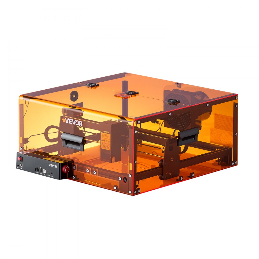 VEVOR Laser Engraver Machine 20W Fully Enclosed Laser Cutter Safety Class 1, for Pine Wood Black Acrylic, 305 x 305 mm Work Area, 36000 mm/min, 0.08 x 0.1 mm Fine Engraving Spot, USB WiFi Connection