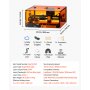 VEVOR Laser Engraver Machine 20W Fully Enclosed Laser Cutter Safety Class 1, for Pine Wood Black Acrylic, 305 x 305 mm Work Area, 36000 mm/min, 0.08 x 0.1 mm Fine Engraving Spot, USB WiFi Connection