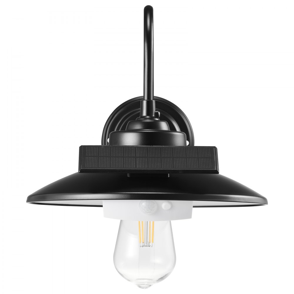 VEVOR Solar Barn Light, 3 Lighting Modes & Motion Sensor, Dusk to Dawn Outdoor Wall Sconces, Exterior Farmhouse Gooseneck Lights, Wall Mount, IP65 Waterproof for Outside Yard Street Garage Shed Patio
