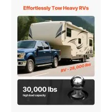 VEVOR Gooseneck Ball Hitch, Compatible with 2-5/16 Inch Hitch Replacement Ball, Gooseneck Trailer Hitch Up to 30,000 lbs Load Capacity, Fit Off-road Rescue, RV Towing & Industrial Equipment Transport