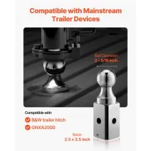 VEVOR Gooseneck Ball Hitch, Compatible with 2-5/16 Inch Hitch Replacement Ball, Gooseneck Trailer Hitch Up to 30,000 lbs Load Capacity, Fit Off-road Rescue, RV Towing & Industrial Equipment Transport
