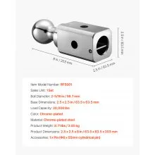 VEVOR Gooseneck Ball Hitch, Compatible with 2-5/16 Inch Hitch Replacement Ball, Gooseneck Trailer Hitch Up to 30,000 lbs Load Capacity, Fit Off-road Rescue, RV Towing & Industrial Equipment Transport