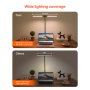 LED Desk Lamp with Clamp Double Head Desk Lamp with 360° Adjustable Gooseneck