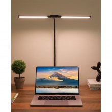 LED Desk Lamp with Clamp Double Head Desk Lamp with 360° Adjustable Gooseneck