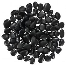 Natural River Rocks 1-2 in 15 lbs Decorative Smooth Black Garden Pebble Stones