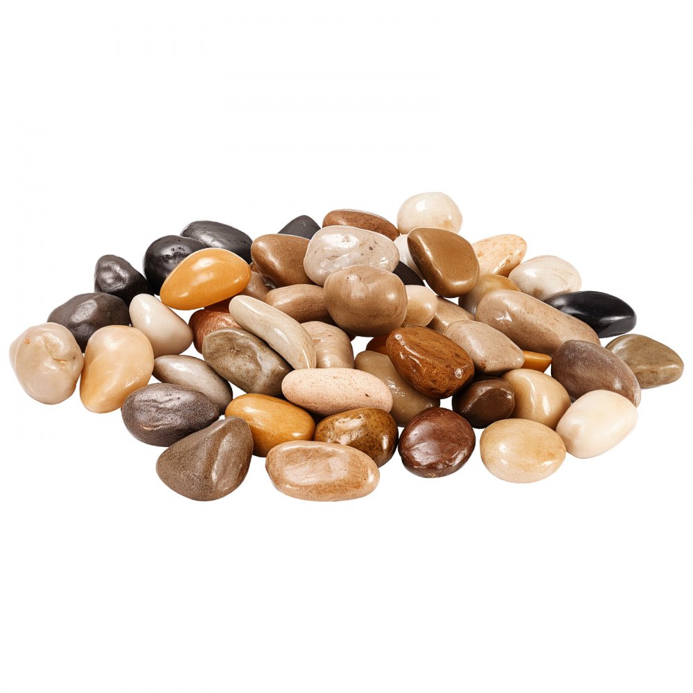 Piedras de río naturales VEVOR, 2,5-5 cm, 6,8 kg, decorativas multicolores, lisas y pulidas, para paisajismo de jardín, para peceras, macetas, fuentes y caminos.