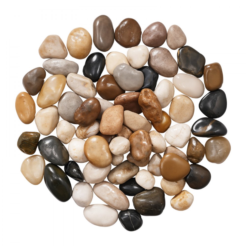 Piedras de río naturales VEVOR, 2,5-5 cm, 6,8 kg, decorativas multicolores, lisas y pulidas, para paisajismo de jardín, para peceras, macetas, fuentes y caminos.