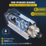 VEVOR Spindle Motor 4KW Square Air Cooled Spindle Motor ER20 Collect 18000RPM 220V CNC Spindle Motor for CNC Router Engraving Milling Machine (4KW ER20 Air Cooled)