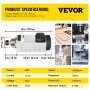 VEVOR Spindle Motor 4KW Square Air Cooled Spindle Motor ER25 Collect 18000RPM 220V CNC Spindle Motor for CNC Router Engraving Milling Machine (4KW Air Cooled)