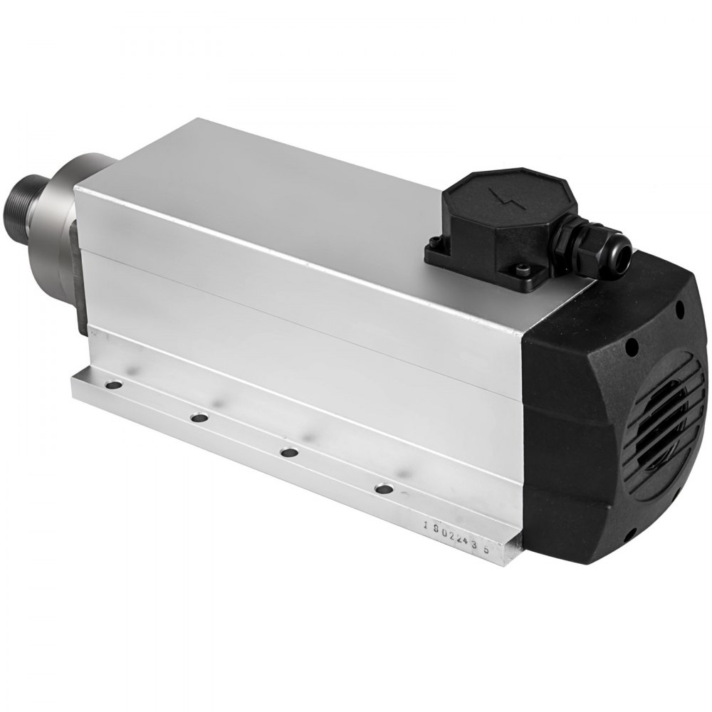 VEVOR Spindle Motor 7.5KW Square Air Cooled Spindle Motor ER32 Collect 18000RPM 380V CNC Spindle Motor for CNC Router Engraving Milling Machine (7.5KW Air Cooled)