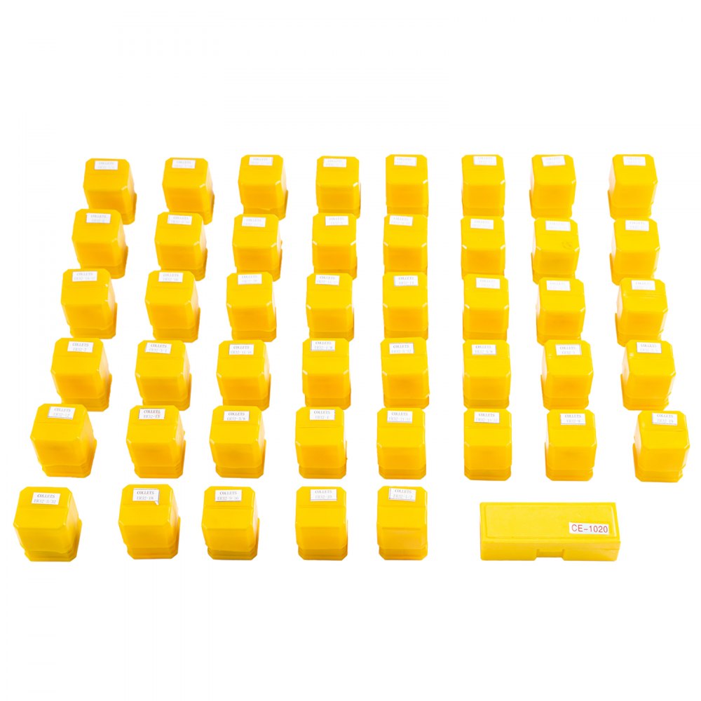 VEVOR Precision ER32 Collet Set 45PCs Collet Chuck 2-20 mm 1/16-25/32" for CNC