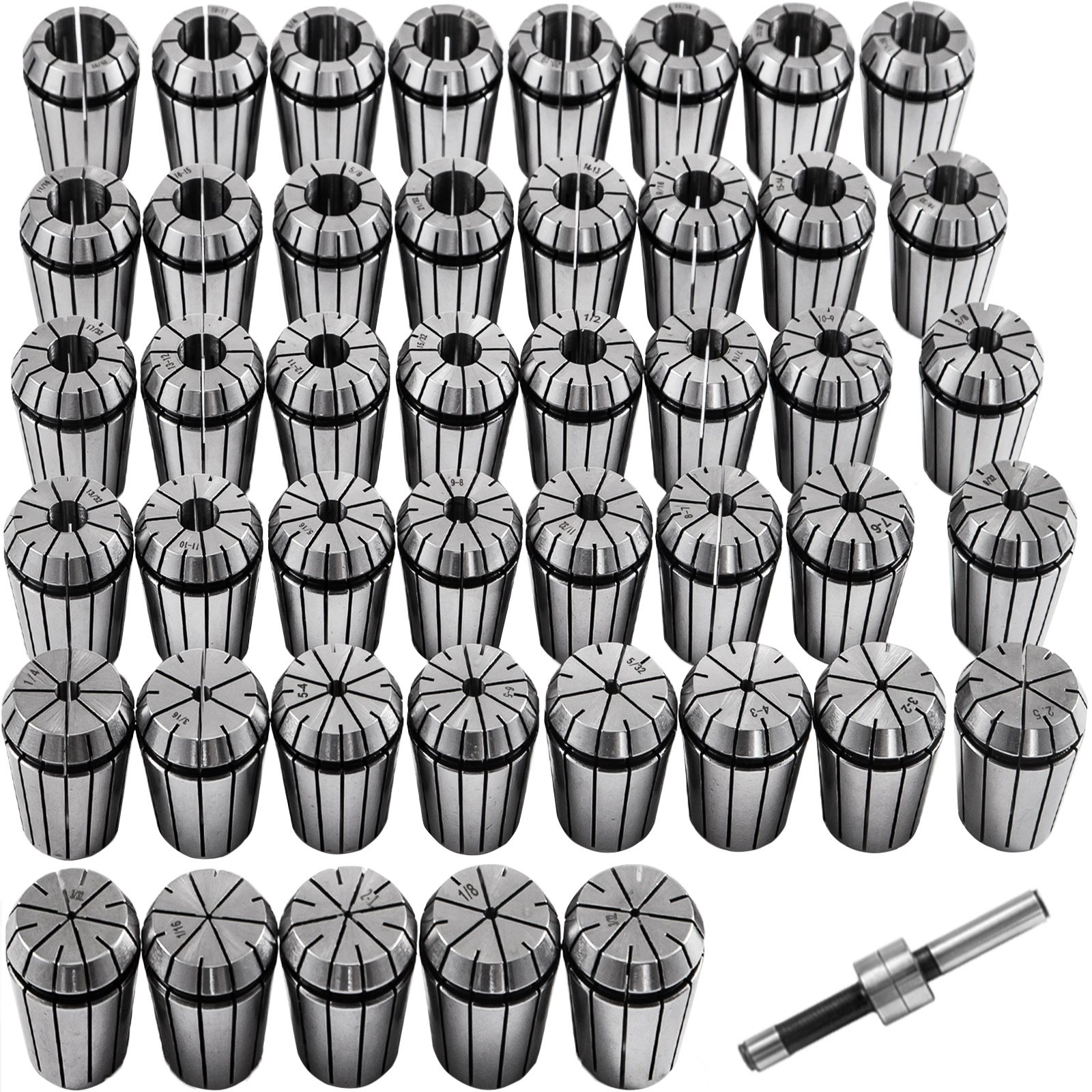VEVOR Precision ER32 Collet Set 45PCs Collet Chuck 2-20 mm 1/16-25/32" for CNC
