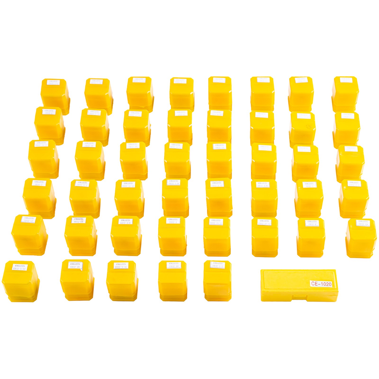 VEVOR Precision ER32 Collet Set 45PCs Collet Chuck 2-20 mm 1/16-25/32" for CNC