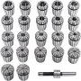 VEVOR Collet Set Collet Chuck 22PCs ER32 Workholding Collets 1/8"-25/32" for CNC