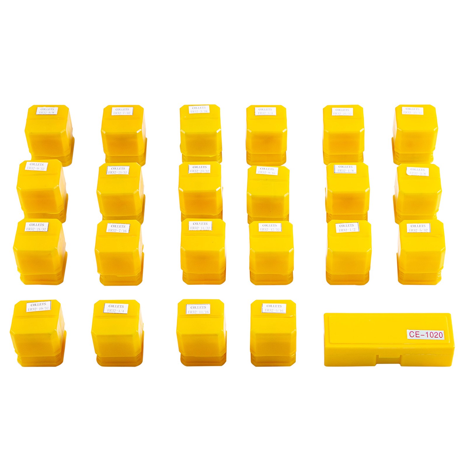 VEVOR Collet Set Collet Chuck 22PCs ER32 Workholding Collets 1/8"-25/32" for CNC