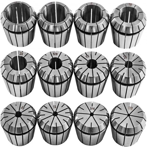 VEVOR Collet Set Collet Chuck 12PCs ER40 Spring Workholding Collets 1/8"- 1-1/8"