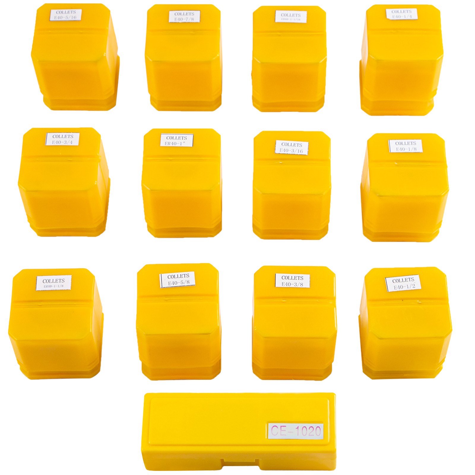 Vevor Precision Er40 Collet Set 12 Pcs Spring Collet Chuck 1/8"- 1-1/8" For Cnc