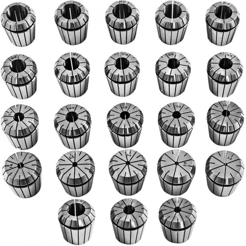 VEVOR Precision ER40 Collet Set 23PCs Workholding Collets Chuck 3-25 mm for CNC