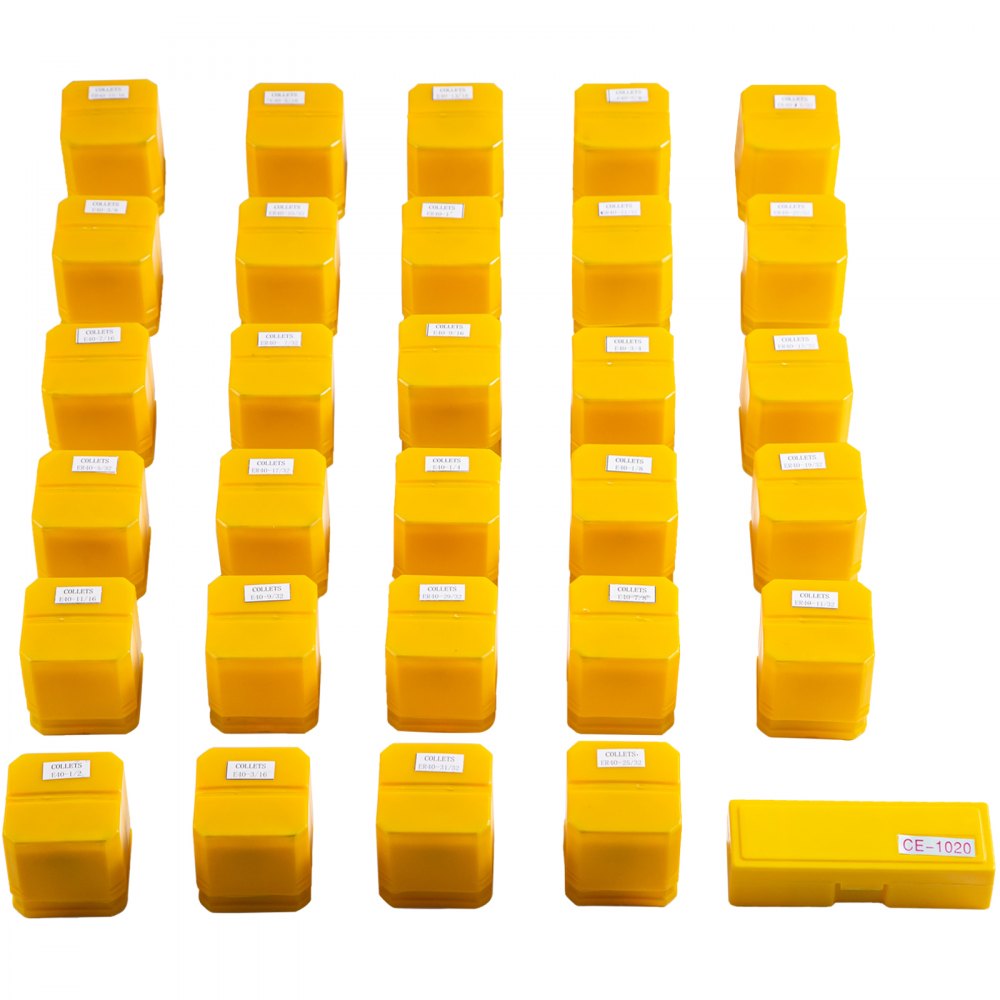 VEVOR Collet Set Collet Chuck 29PCs ER40 Workholding Collets 1/8"-1" for Milling