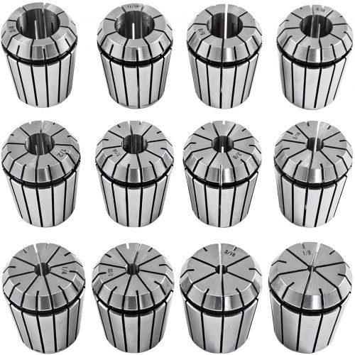 VEVOR Precision ER32 Collet Set 12 PCs Collet Chuck  1/8" - 3/4" for CNC Milling
