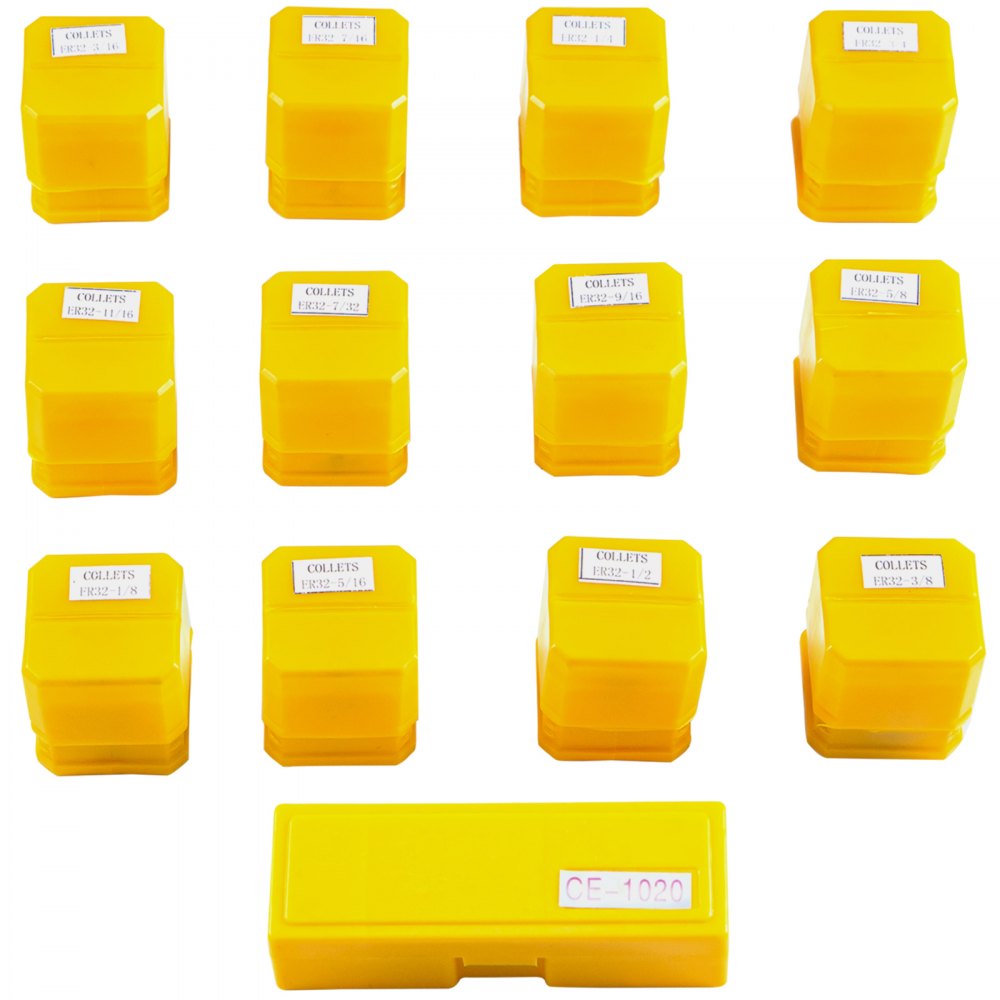VEVOR Precision ER32 Collet Set 12 PCs Collet Chuck  1/8" - 3/4" for CNC Milling