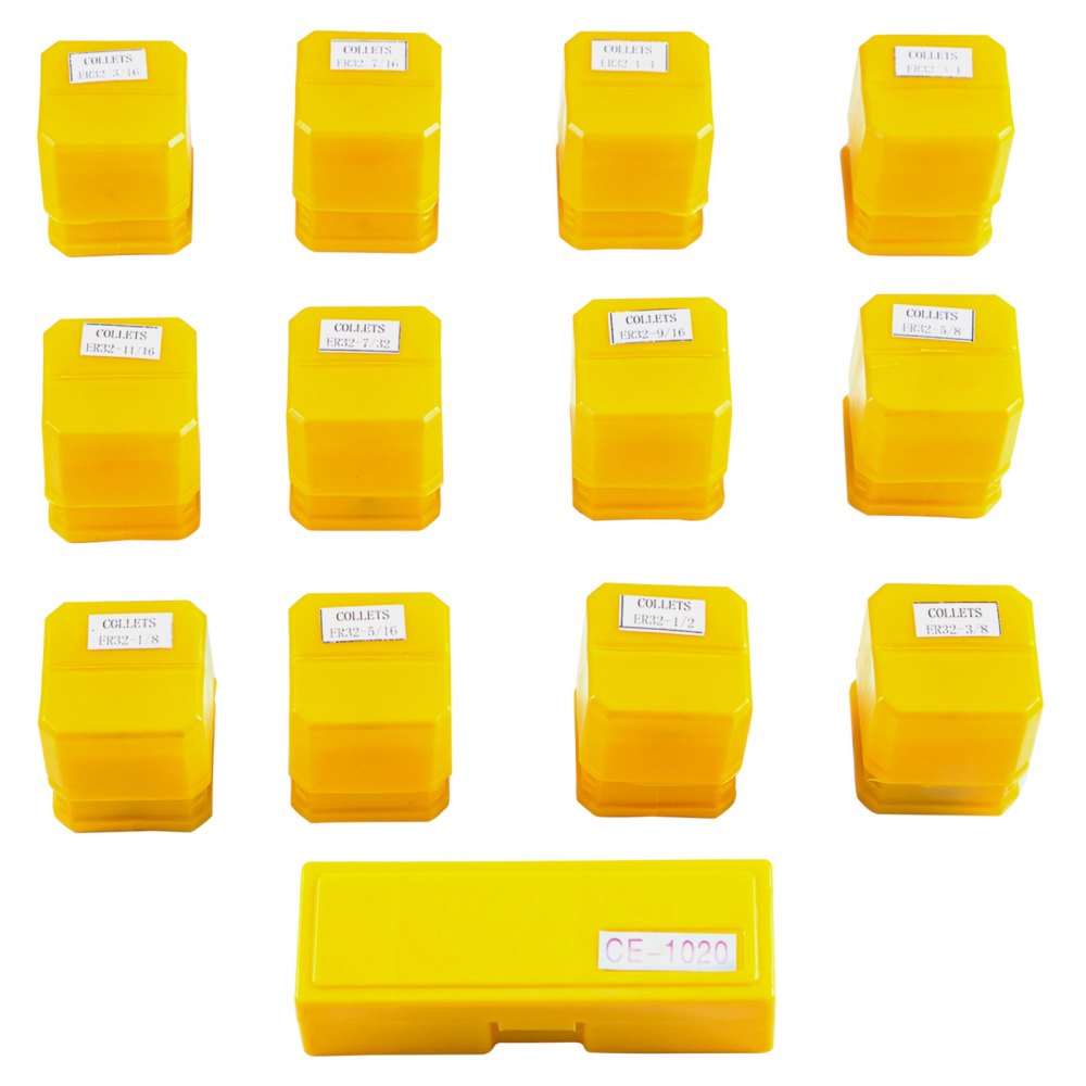 VEVOR Precision ER32 Collet Set 12 PCs Collet Chuck  1/8" - 3/4" for CNC Milling