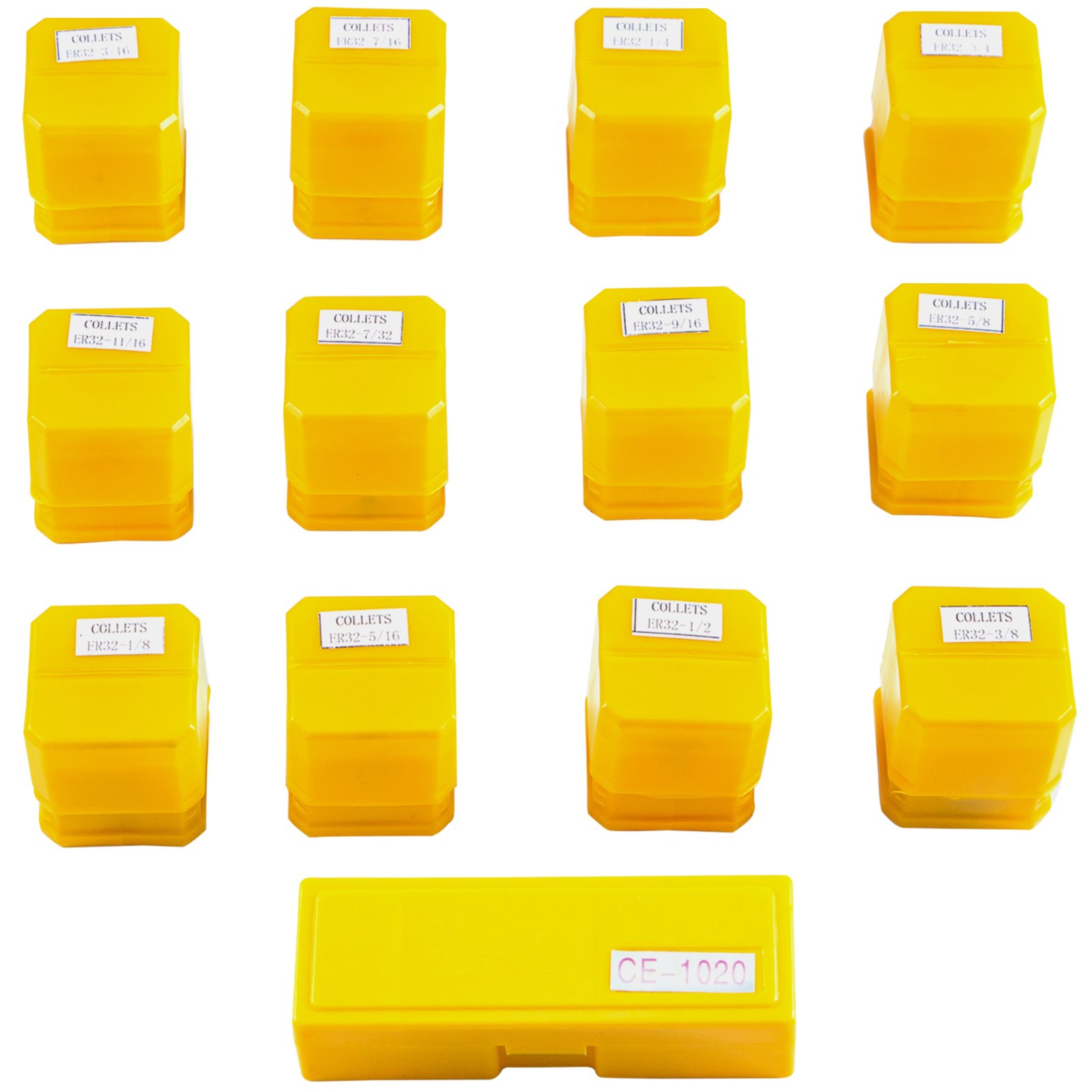 VEVOR Precision ER32 Collet Set 12 PCs Collet Chuck  1/8" - 3/4" for CNC Milling