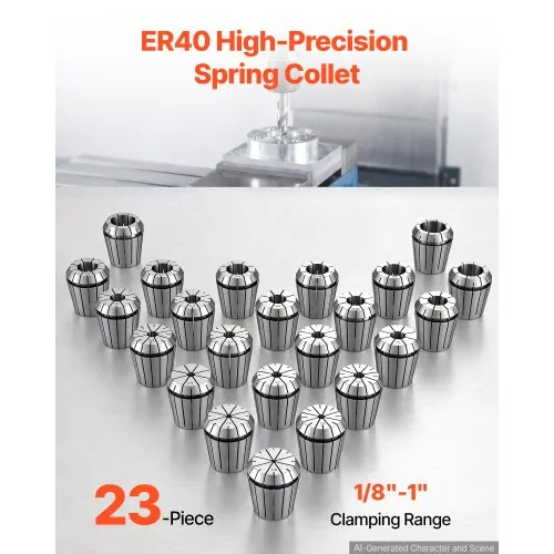 ER40 tsangikomplekt 1/8"-1", 23-osaline — pilt 2