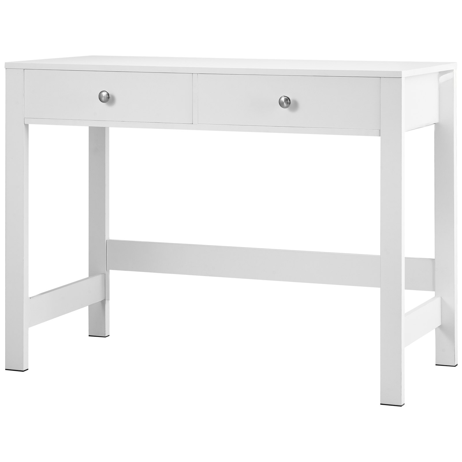 VEVOR Small Desk with Drawers, Kids Desk for Bedroom, Modern Simple Study Table for Drawing, Reading, Writing, Rectangle MDF Furniture Study Storage Table for Home, Office, White