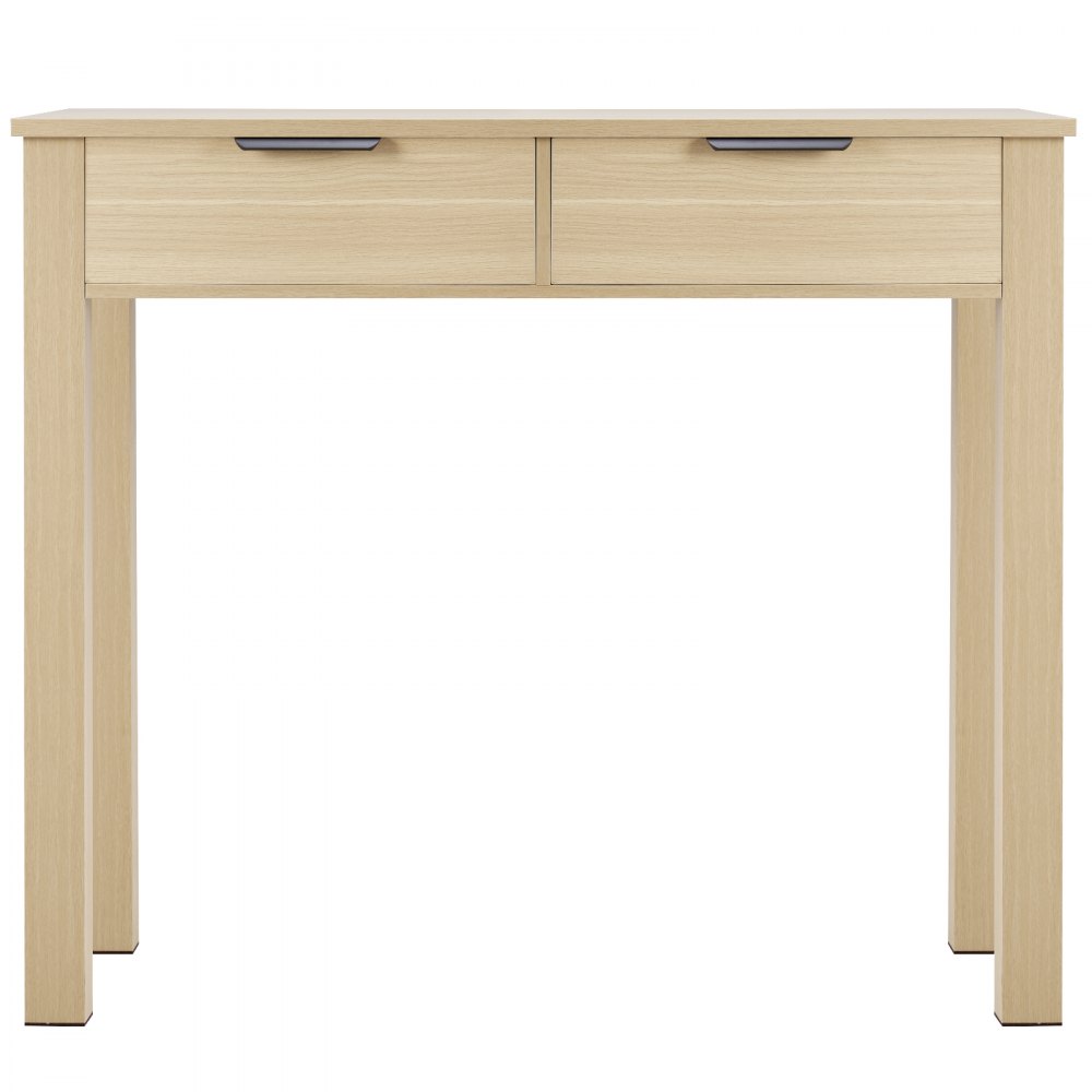 VEVOR Small Desk with Drawers, Kids Desk for Bedroom, Modern Simple Study Table for Drawing, Reading, Writing, Rectangle MDF Furniture Study Storage Table for Home, Office, Light Wood