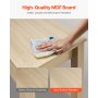 VEVOR Small Desk with Drawers, Kids Desk for Bedroom, Modern Simple Study Table for Drawing, Reading, Writing, Rectangle MDF Furniture Study Storage Table for Home, Office, Light Wood