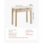 VEVOR Small Desk with Drawers, Kids Desk for Bedroom, Modern Simple Study Table for Drawing, Reading, Writing, Rectangle MDF Furniture Study Storage Table for Home, Office, Light Wood