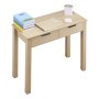 VEVOR Small Desk with Drawers, Kids Desk for Bedroom, Modern Simple Study Table for Drawing, Reading, Writing, Rectangle MDF Furniture Study Storage Table for Home, Office, Light Wood