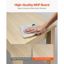 VEVOR Small Desk with Drawer Kids Desk for Bedroom Simple Study Table Light Wood