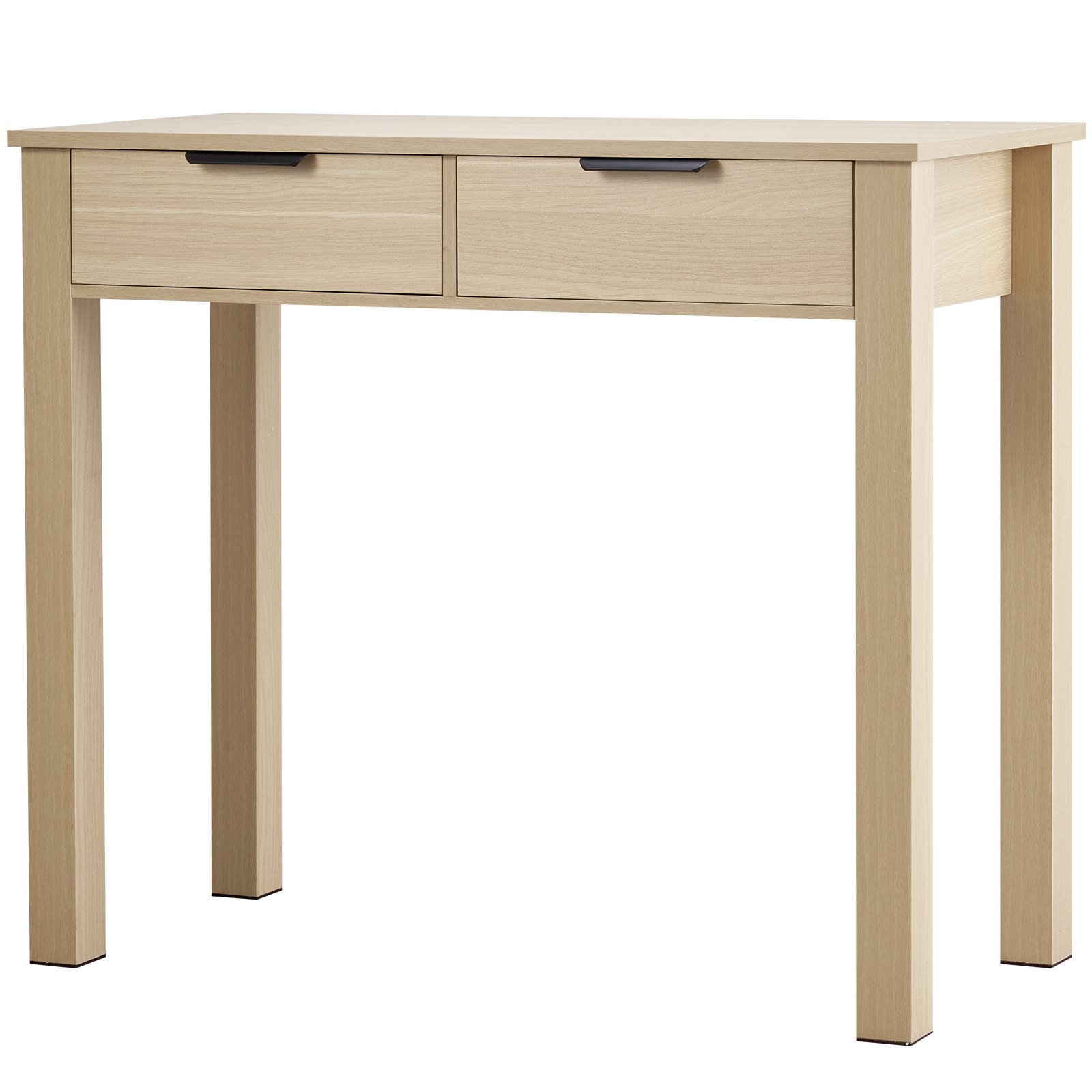 VEVOR Small Desk with Drawers, Kids Desk for Bedroom, Modern Simple Study Table for Drawing, Reading, Writing, Rectangle MDF Furniture Study Storage Table for Home, Office, Light Wood