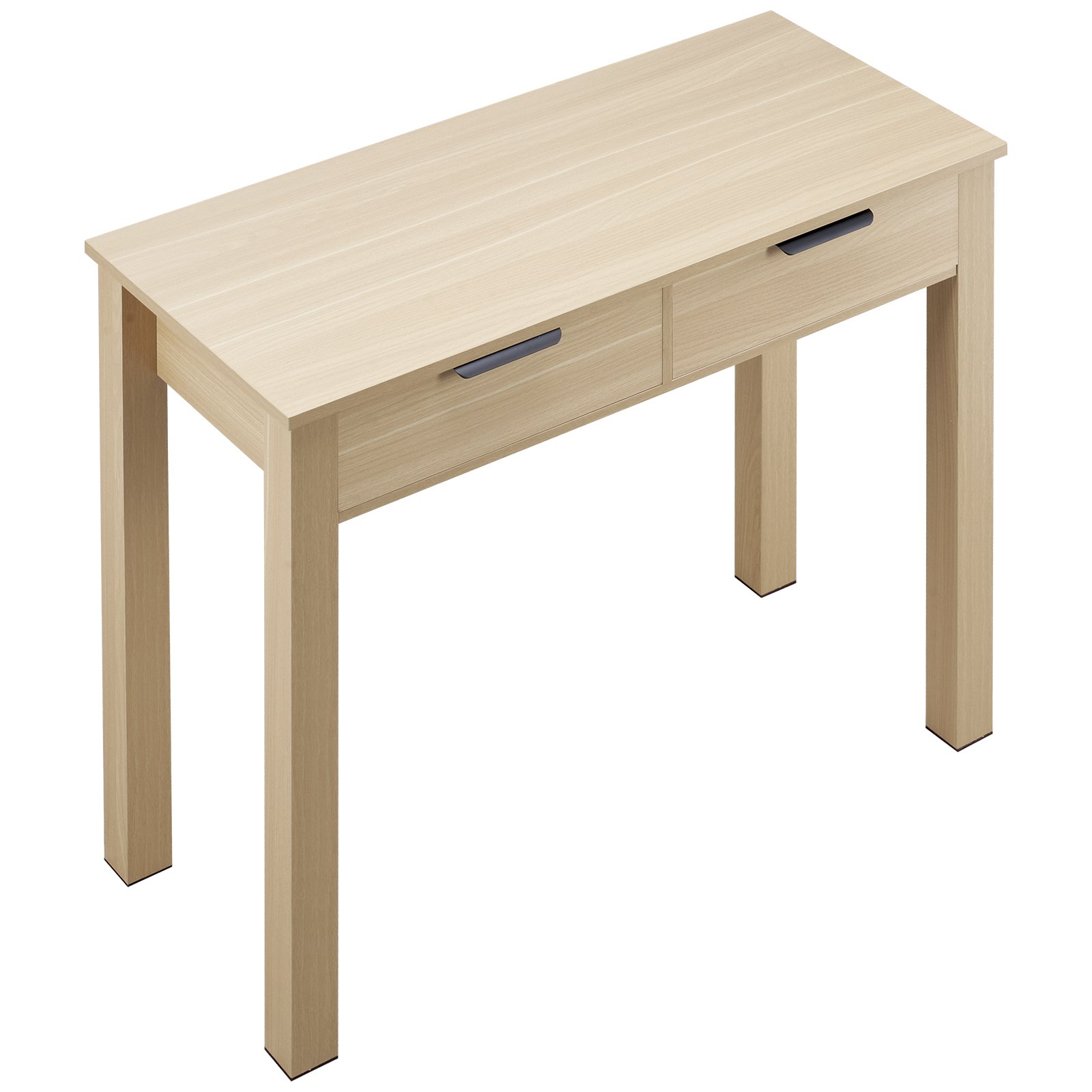 VEVOR Small Desk with Drawers, Kids Desk for Bedroom, Modern Simple Study Table for Drawing, Reading, Writing, Rectangle MDF Furniture Study Storage Table for Home, Office, Light Wood
