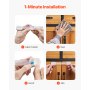 Child Safety Strap Locks 8 Pcs 3M Adhesive Cabinet Drawer Door Cupboard Latches