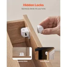 Child Safety Magnetic Cabinet Locks 20 Packs Baby Proofing Cabinet Drawer Locks