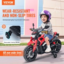 Christmas Gift! Kids Ride on Motorcycle 12V Electric Motorbike with LED for Kids Aged 3+