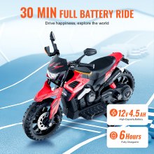 Moto électrique VEVOR pour enfants de 3 ans et plus, 12 V, avec LED