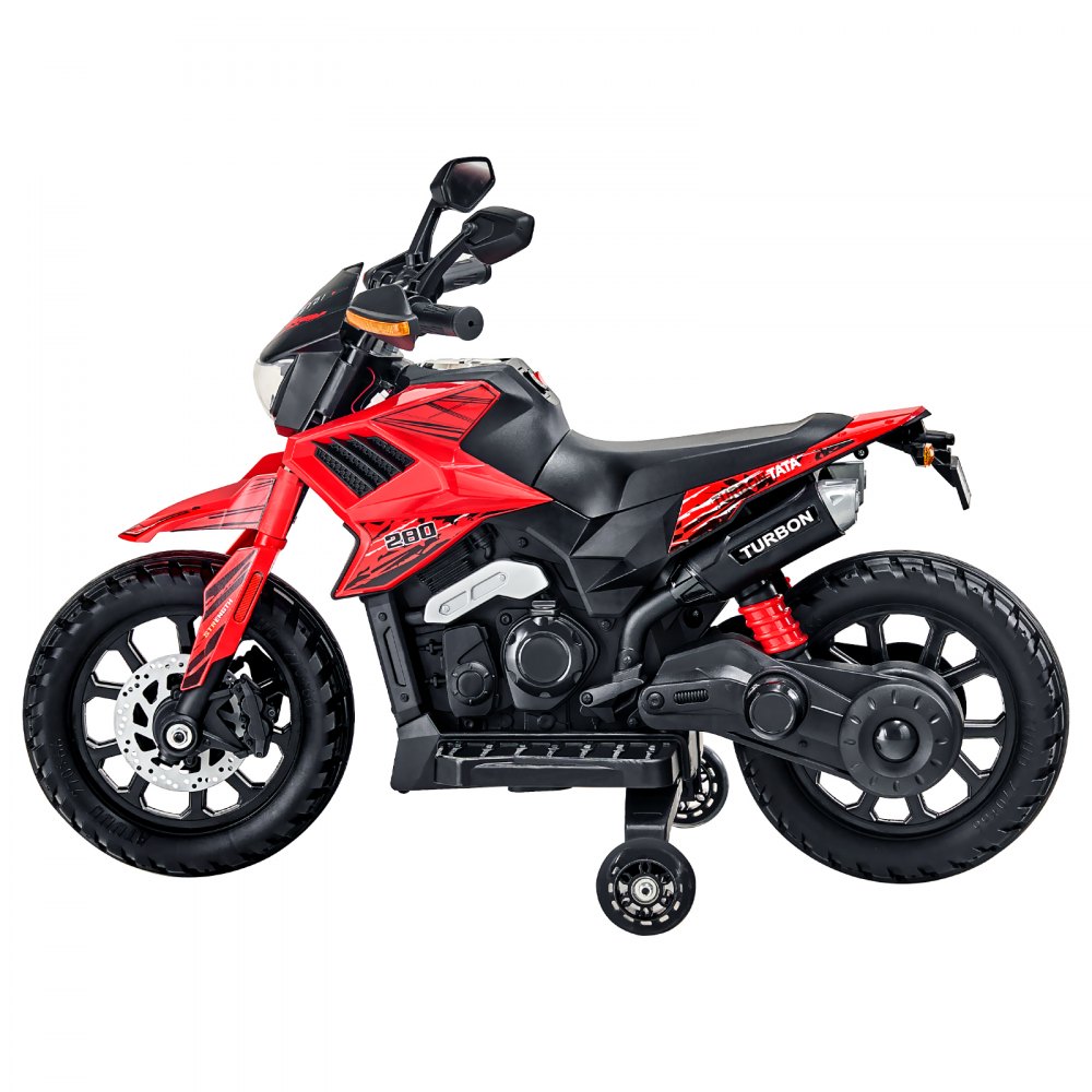 VEVOR Kids Ride On Motorcycle, 6V Battery Powered Electric Motorcycle with Speed Up to 3mph, Detachable Training Wheels, Headlight, LED Light, Music, Bluetooth, Gift for Children Boys Girls Aged 3-4